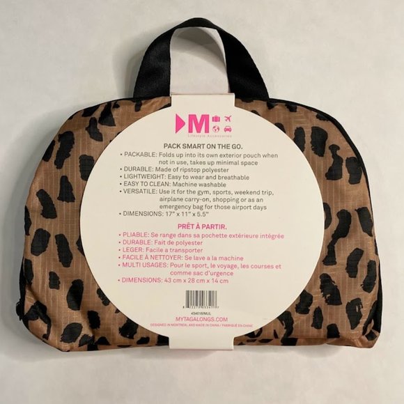 Foldable Backpack-Leopard Print - Picture 2 of 2